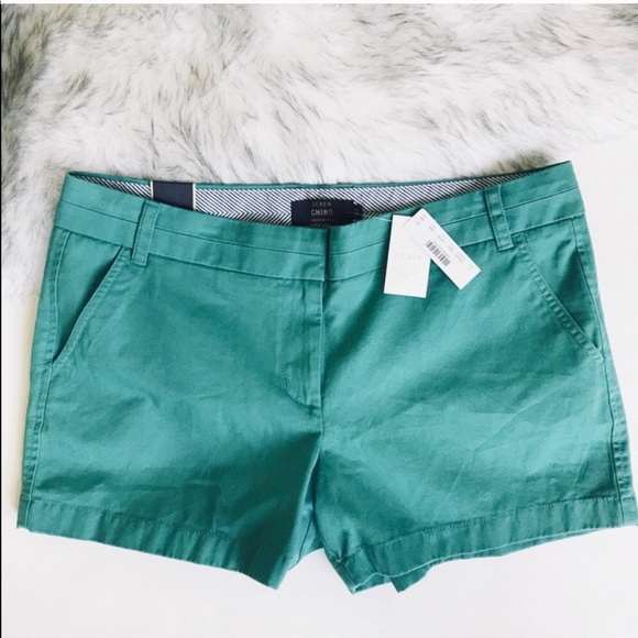 J. Crew Pants - J CREW 4” Stretch Chino Short Teal Green